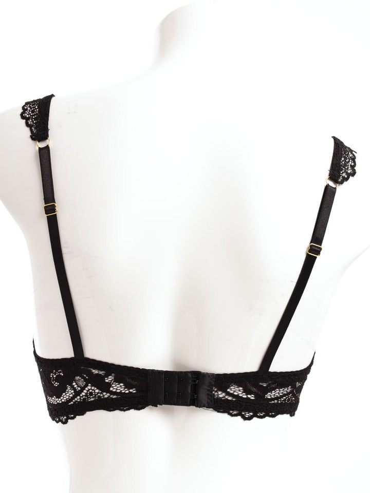 Ladies Lace Plunge T-Shirt Bra - Black