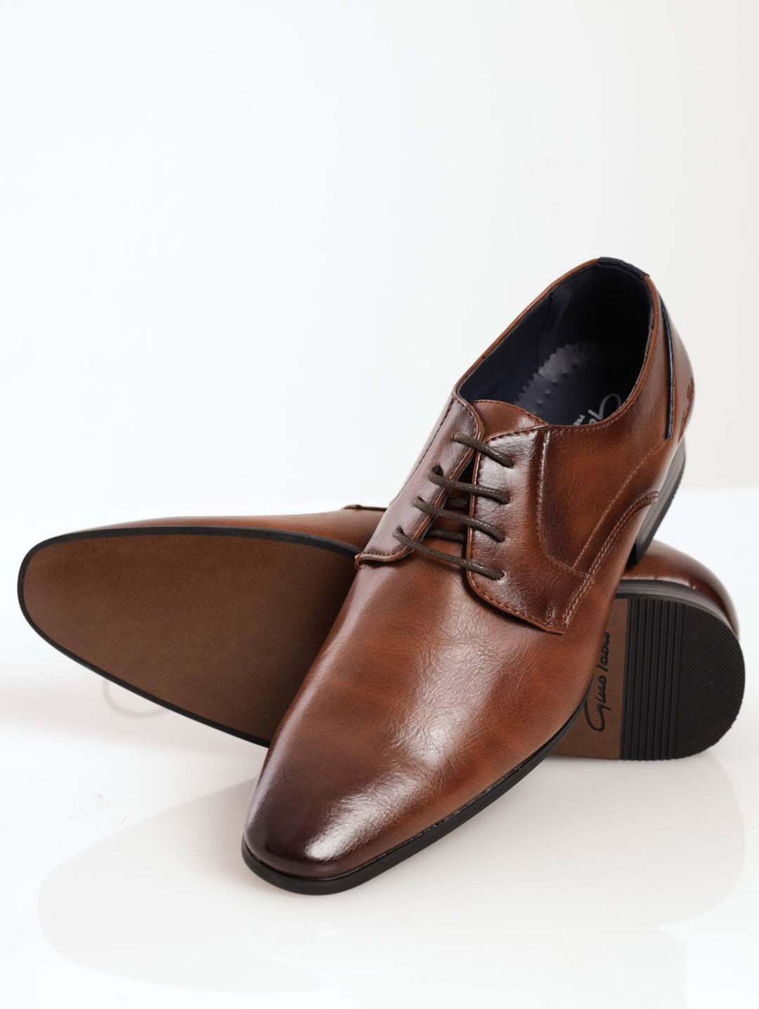 Men's Plain Upper Derby Shoe - Tan