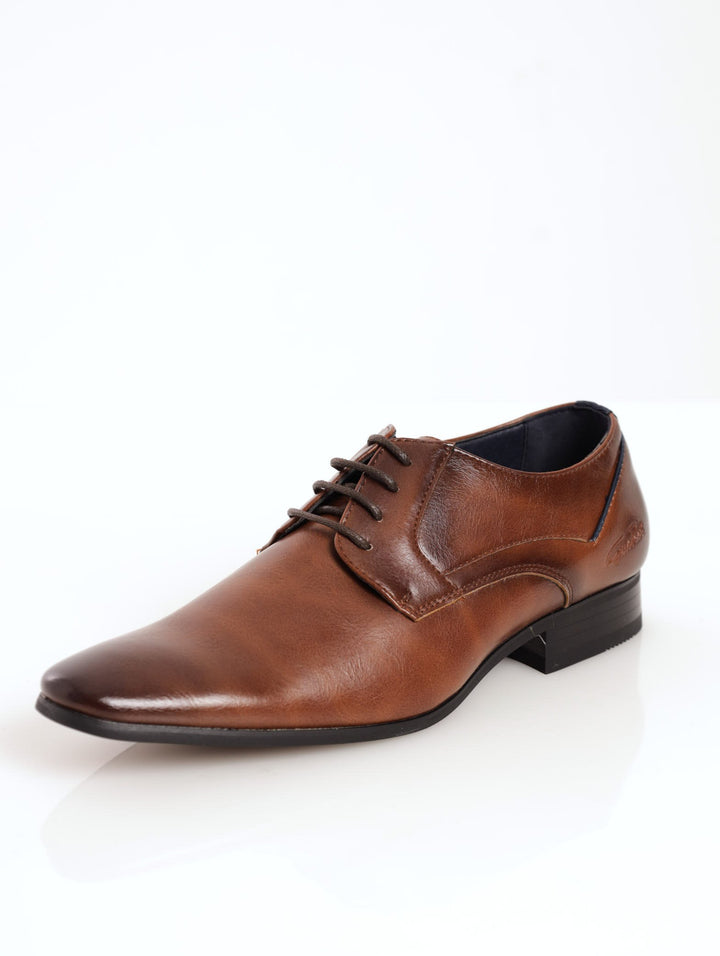 Men's Plain Upper Derby Shoe - Tan