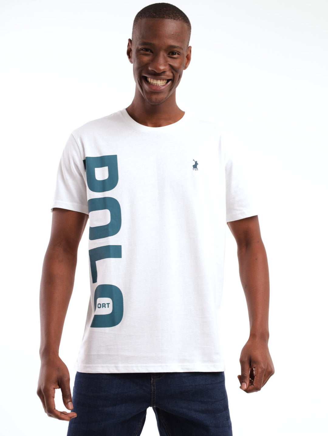 Men's Side Word Tee - White