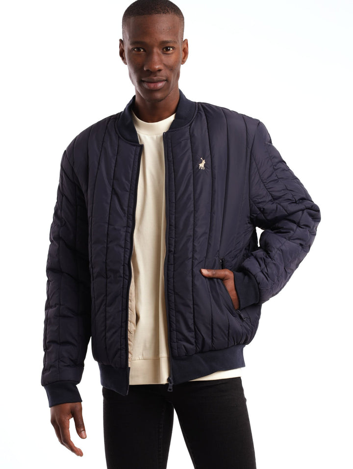 Men's Long Sleeve Puffer Jacket - Navy