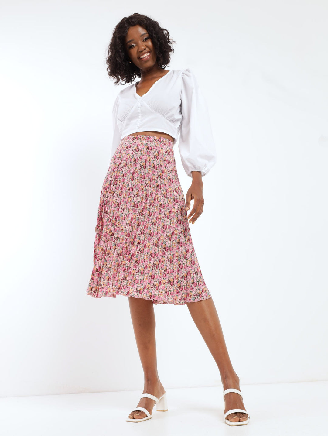 Ladies Ladies Ditsy Pleated Midi Skirt Floral – Edgars