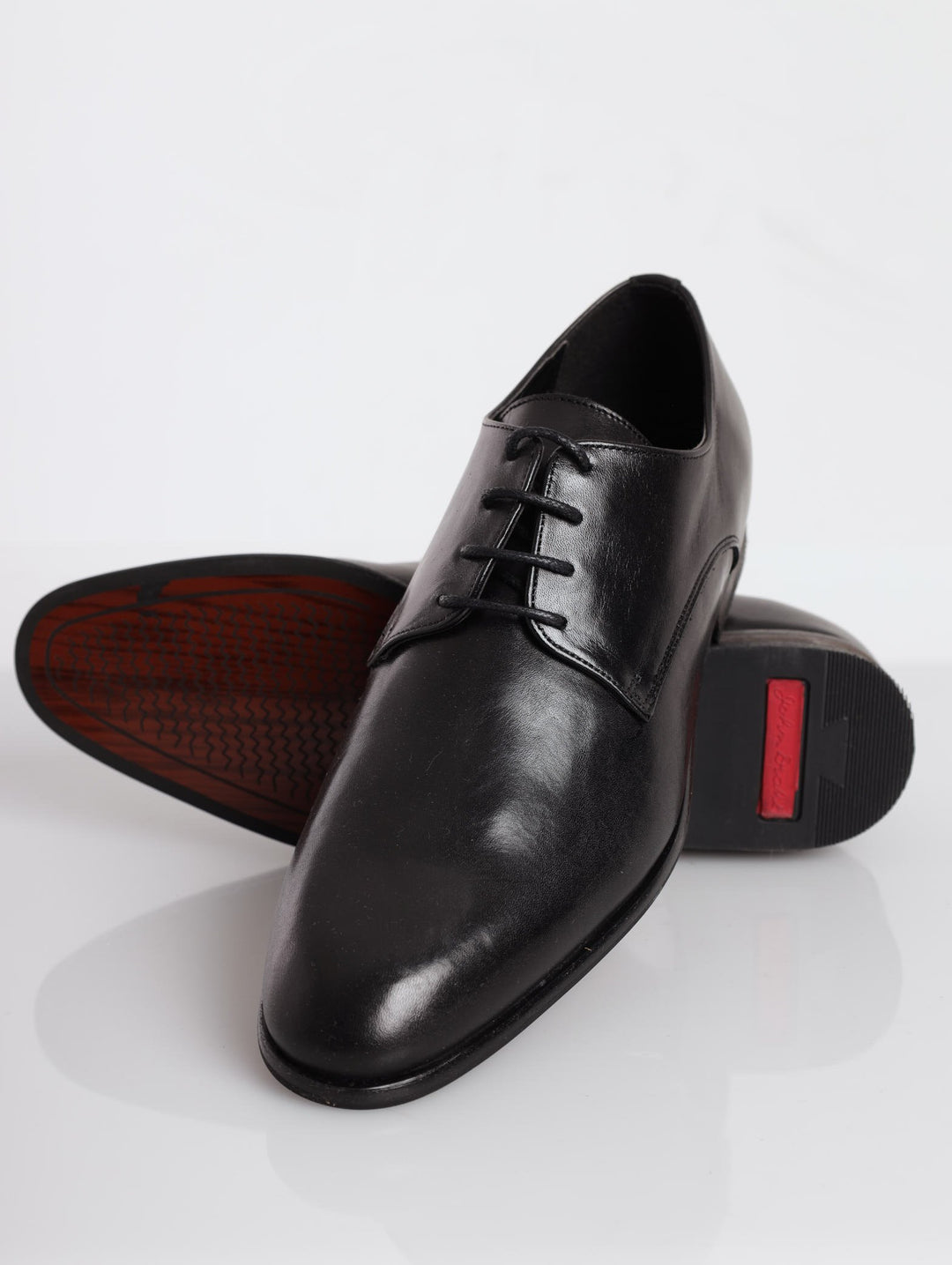 Mens Men's Leather Lace Up Shoe Black – Edgars - Main Image