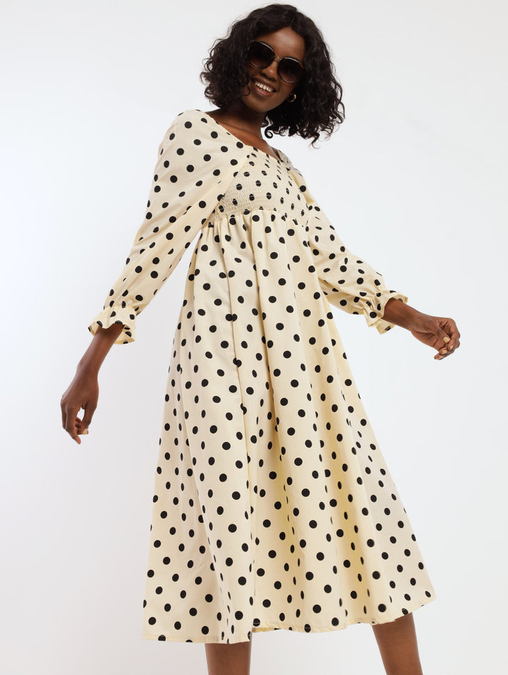 Ladies Polka Dot Poplin Dress