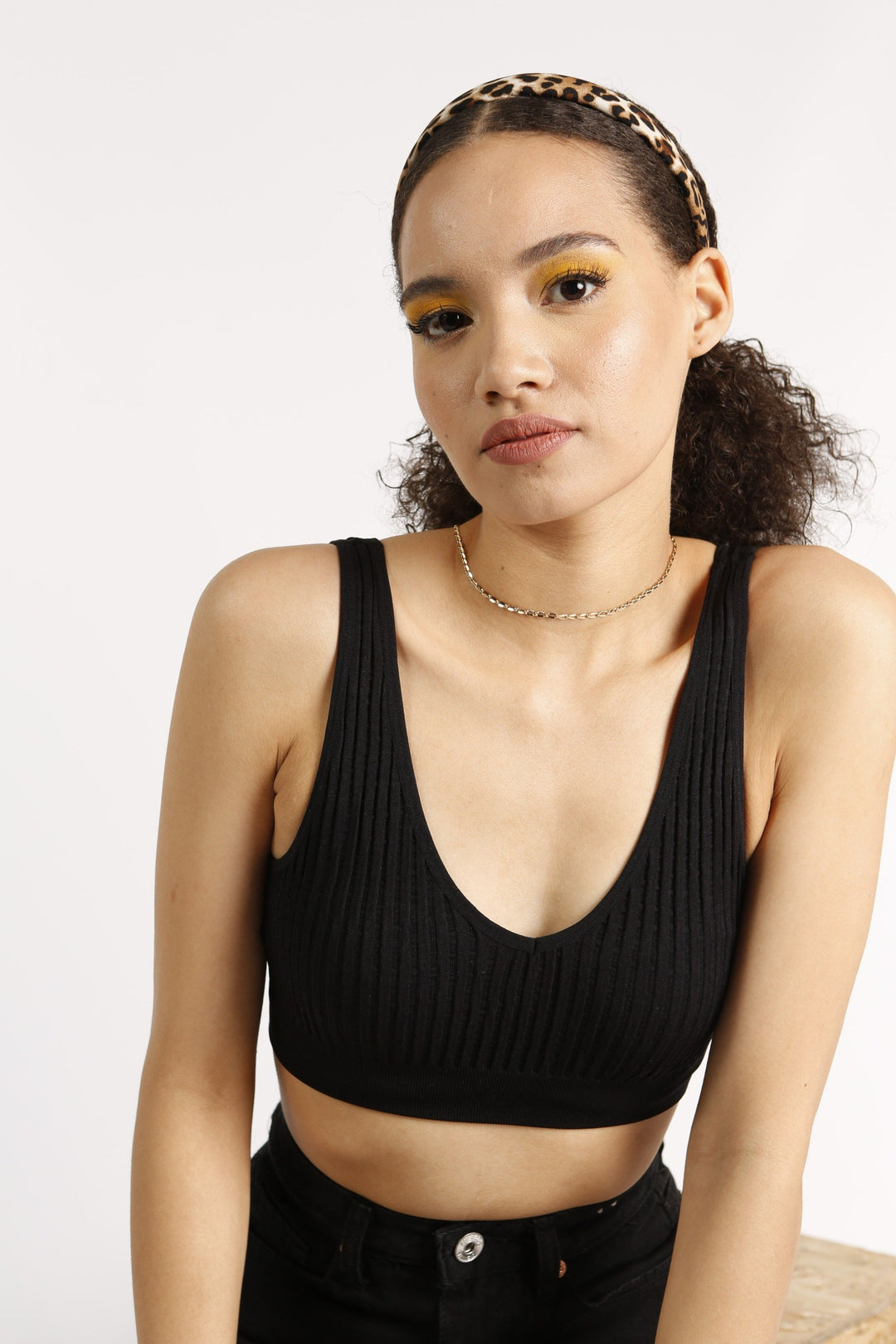 Ladies Seamlees Top - Black