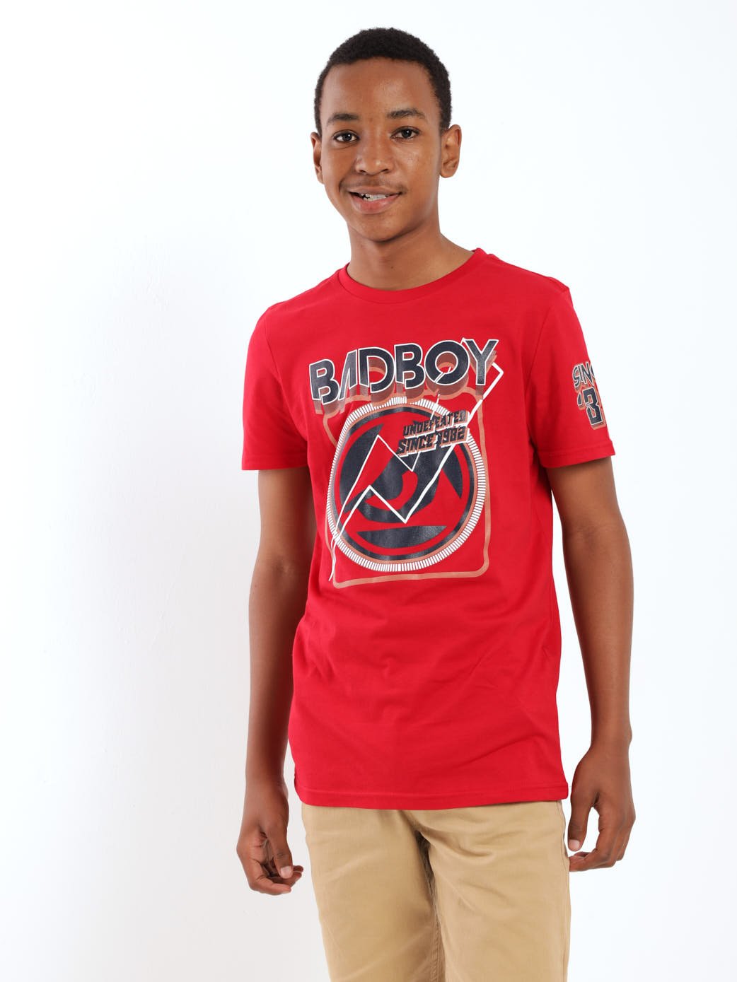 Boys Short Sleeve Since 82 Tee - Red