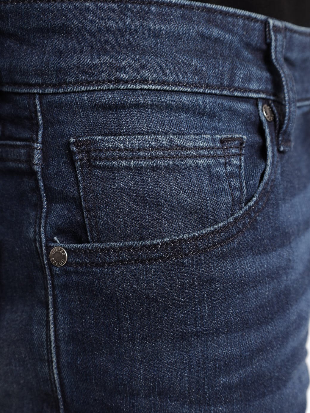 Men's Dark Blue Slim Straight Denim Jean