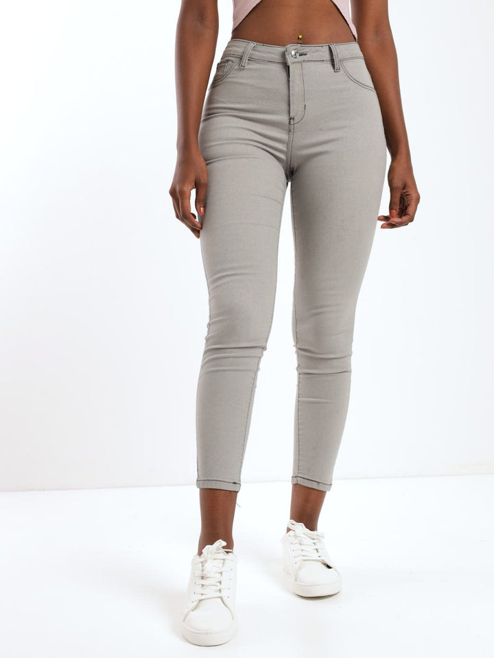 Ladies Hi-Rise Ankle Grazer Skinny Denim Jean