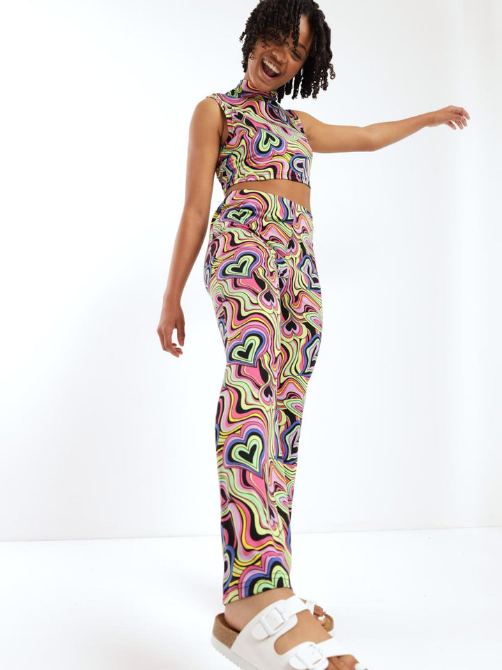 Girls Hearts Flare Pant