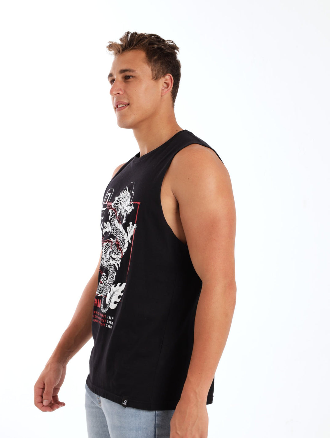 Men's Osaka Dragon Vest - Black