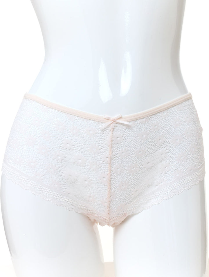 Ladies Single Lace Boyleg - Nude