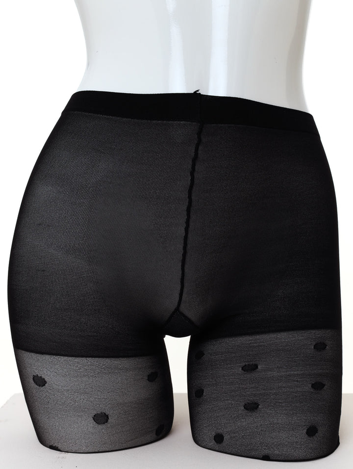 Ladies Oval Design Stockings - Black