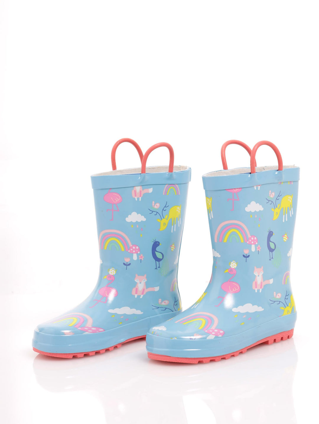 Girls Novelty Forest Rubber Boot - Blue