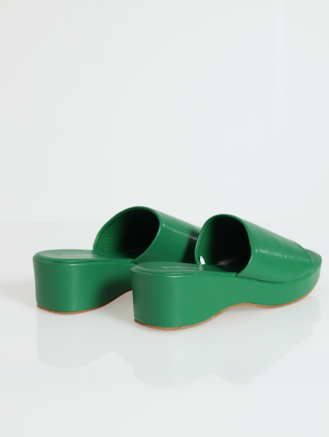 Push-In Mule Flatforms - Green