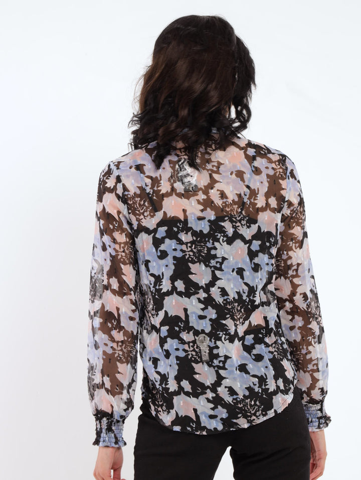 Ladies Clip Spot Button Down Shirt