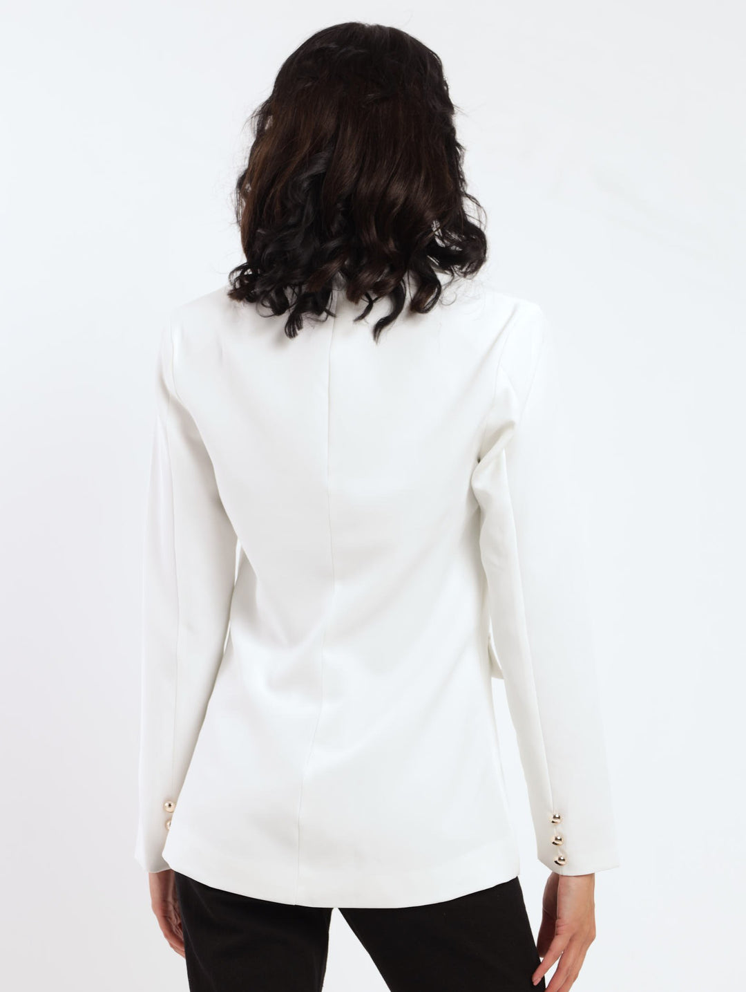 Ladies Double Breast Blazer - White
