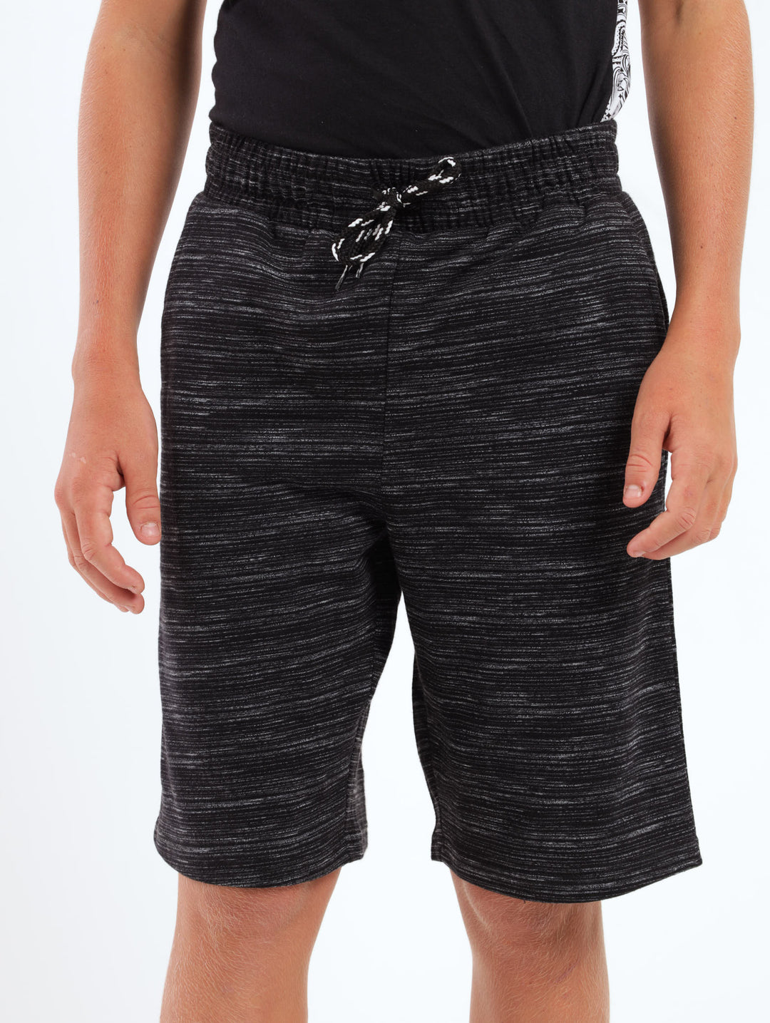 Boys Slub Fleece Short - Black