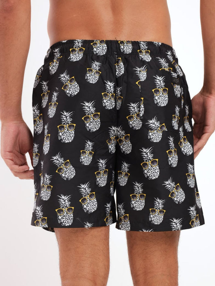 Men's Pineapple Rays Swim Short - Black
