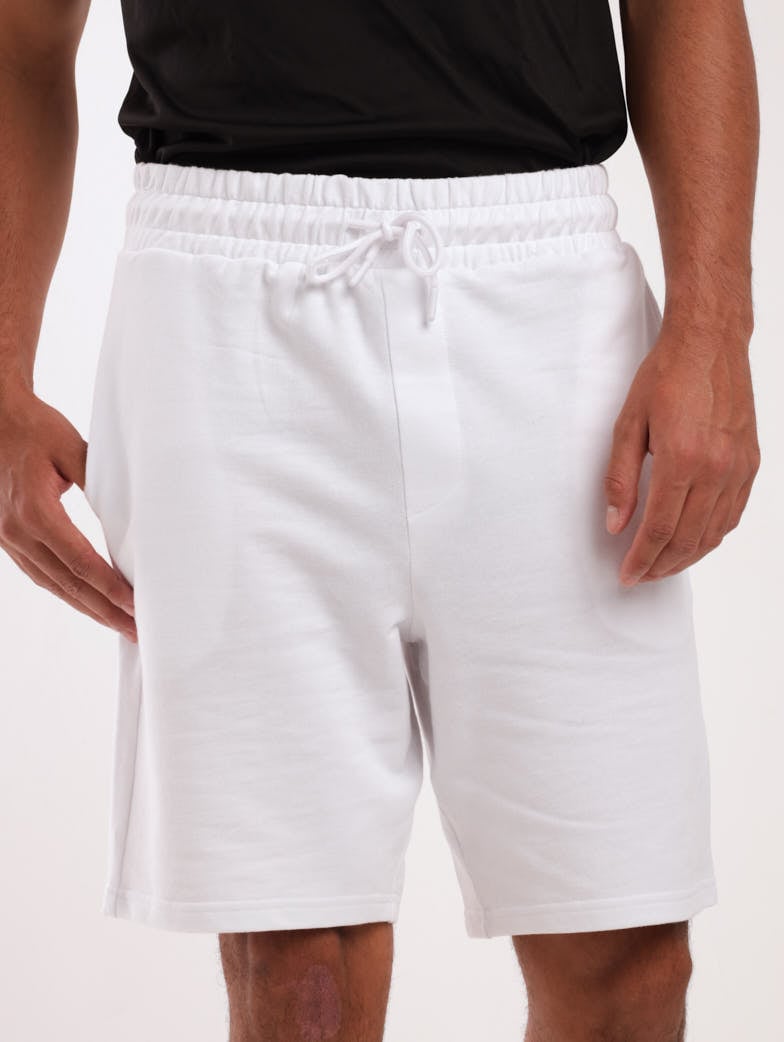 Men's Fleece Pull-On Short - White