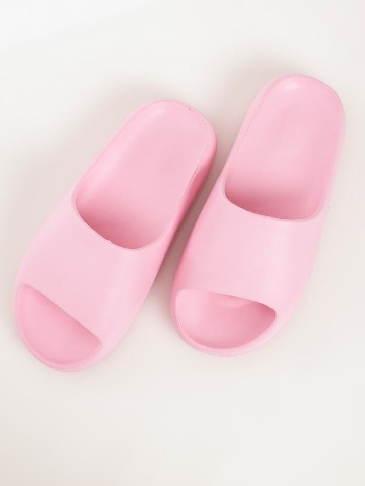 Ladies Summer Slide Sandal - Pastel Pink