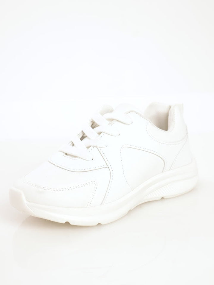 Boys School Trainer Sneaker - White