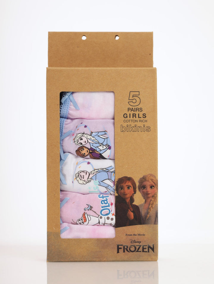 Girls 5 Pack Frozen Panty Pack - Light Purple