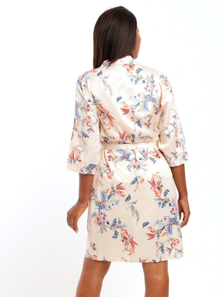 Ladies EVA Satin Gown - Cream