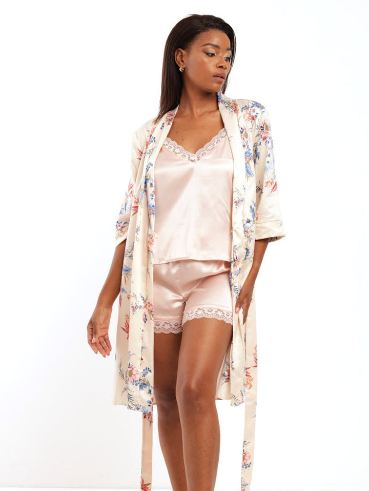 Ladies EVA Satin Gown - Cream