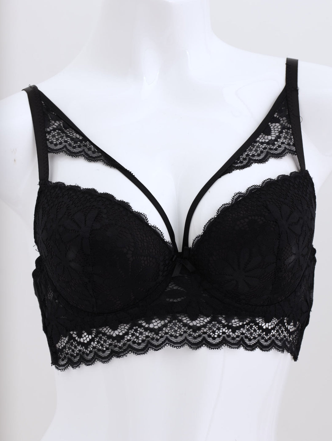 Ladies Peekaboo Bra - Black