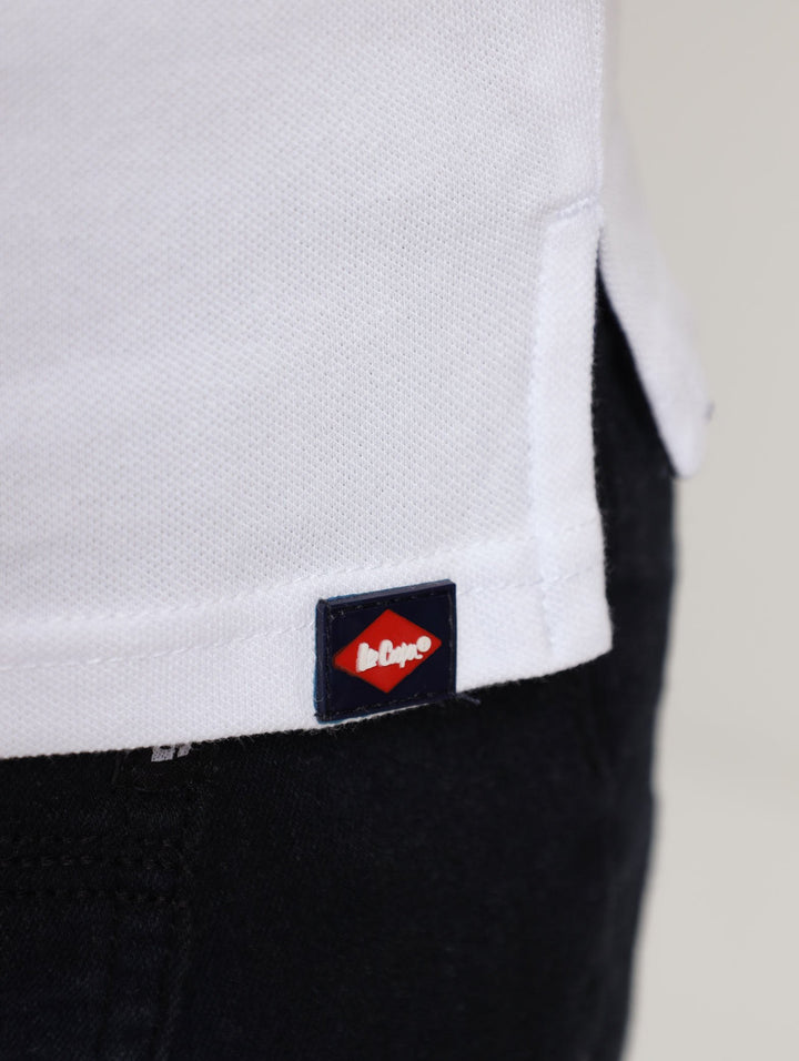 Boys Taylon Printed Golfer - White