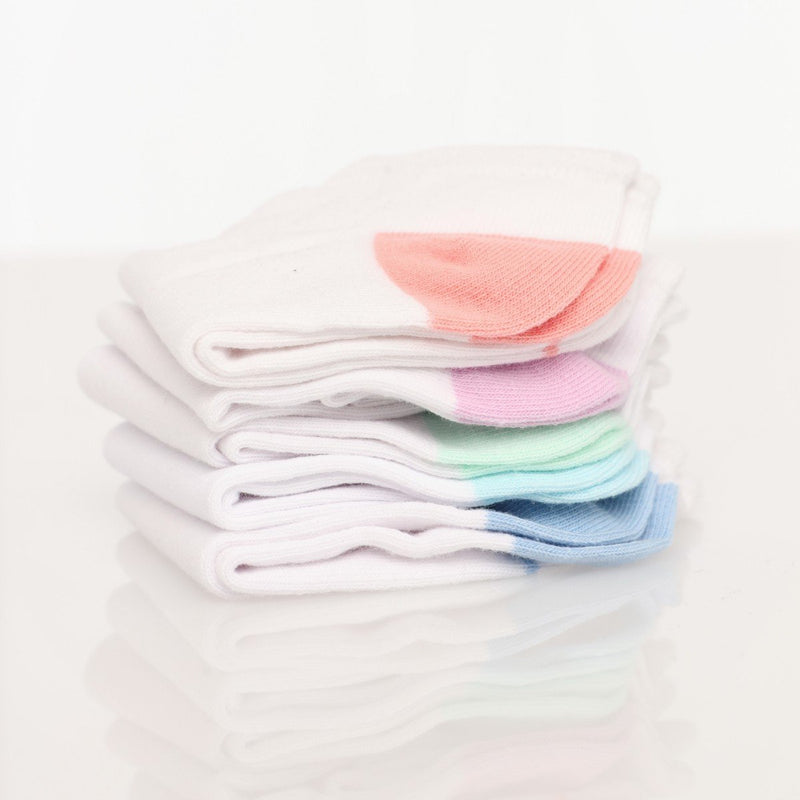 Ladies 5 Pack Low Cut School Sock -  White