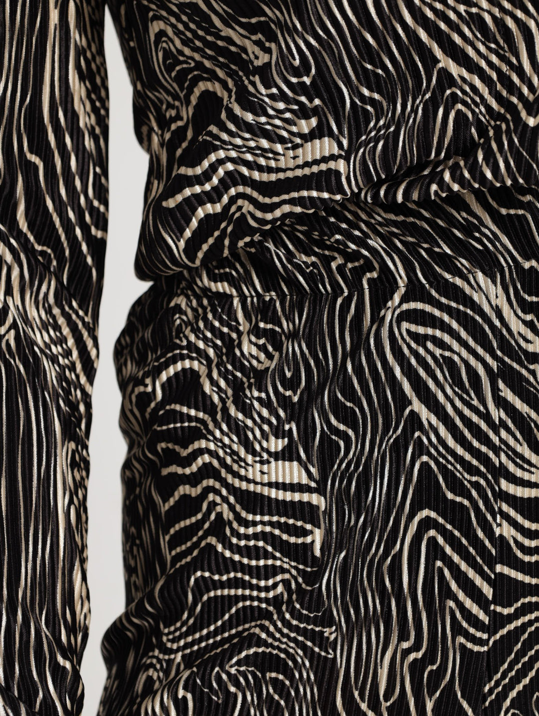 Ladies Bodre Swirl Print Pants - Black/White