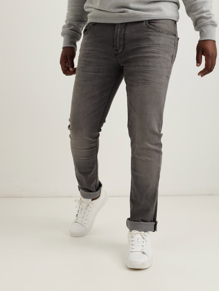 Men's Grey Wash Slim Tapered Denim Jean