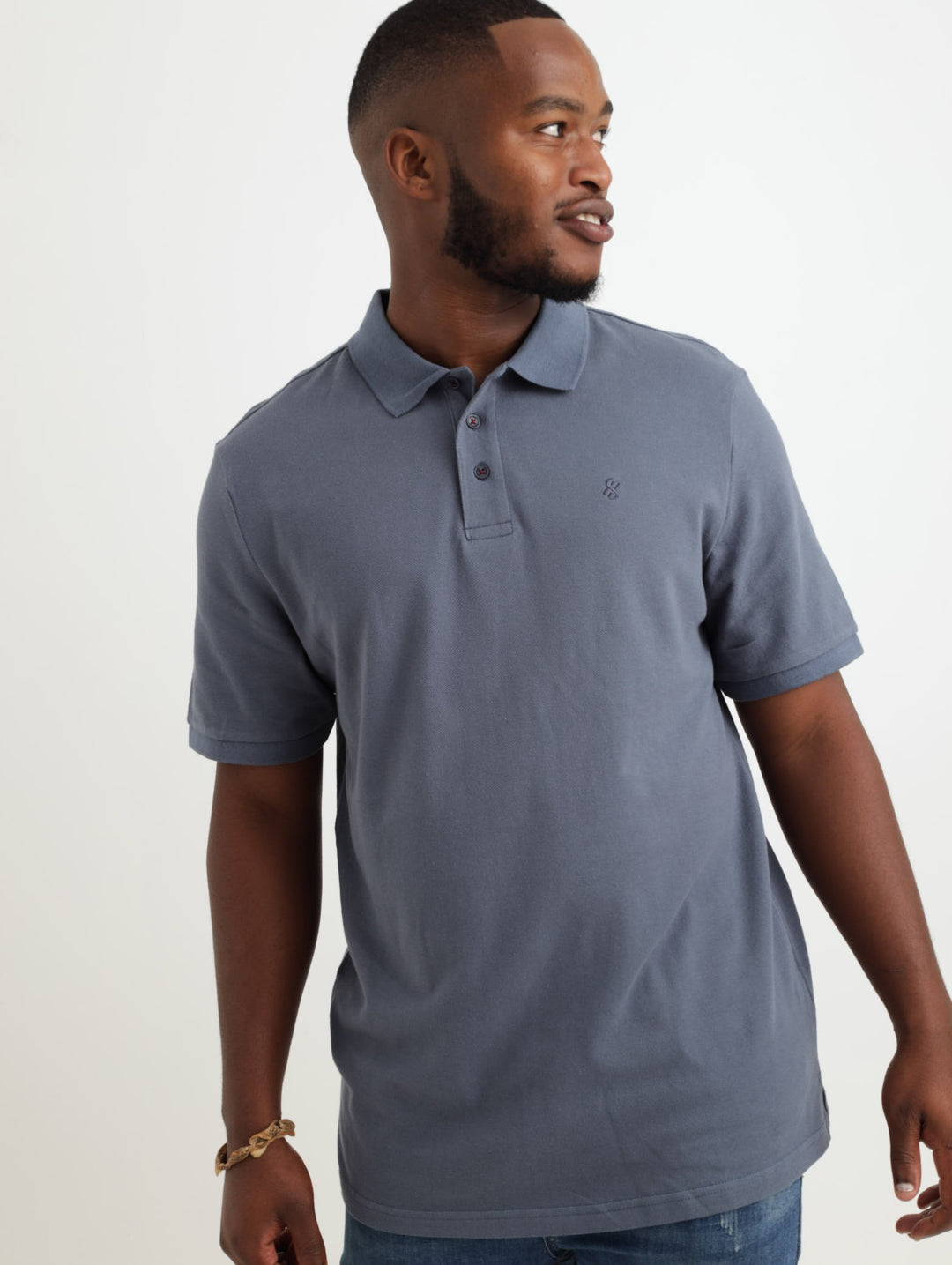 Men's Basic Golfer Shirt - Blue