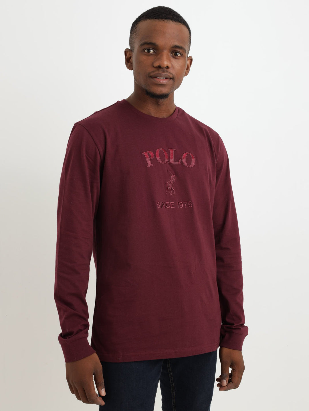 Men's Long Sleeve Tee Burgundy