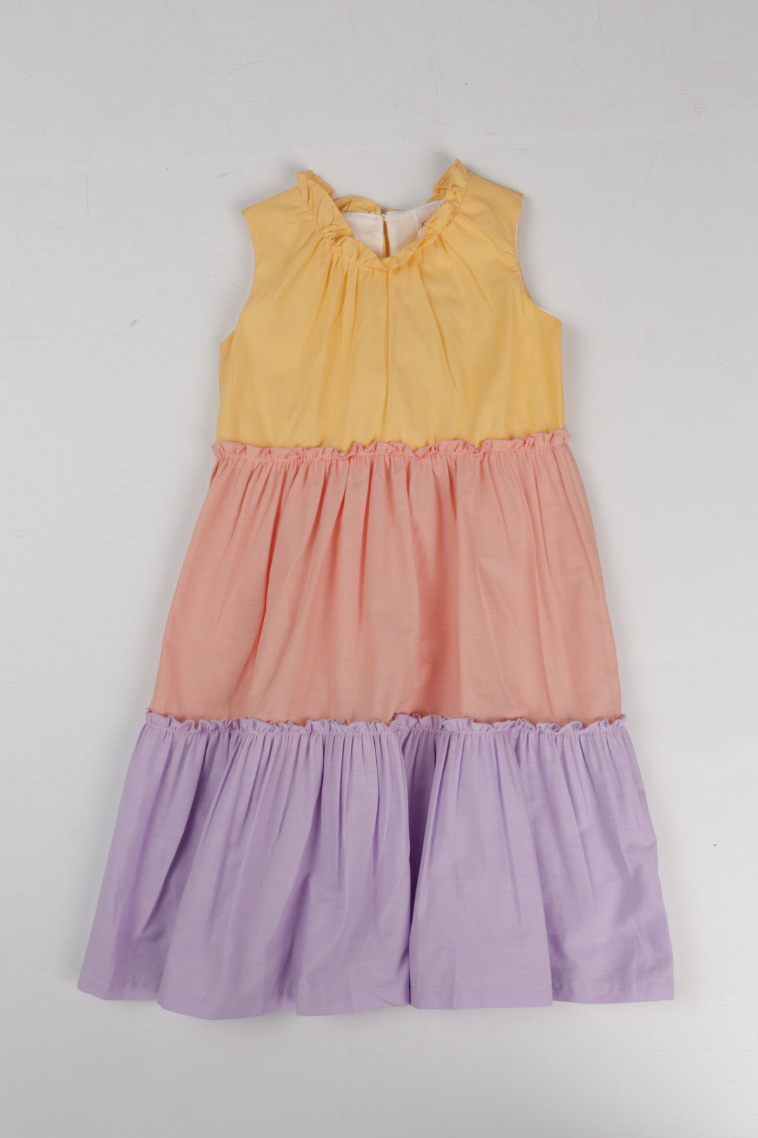 Pre-Girls Multi Colour Tiered Dress