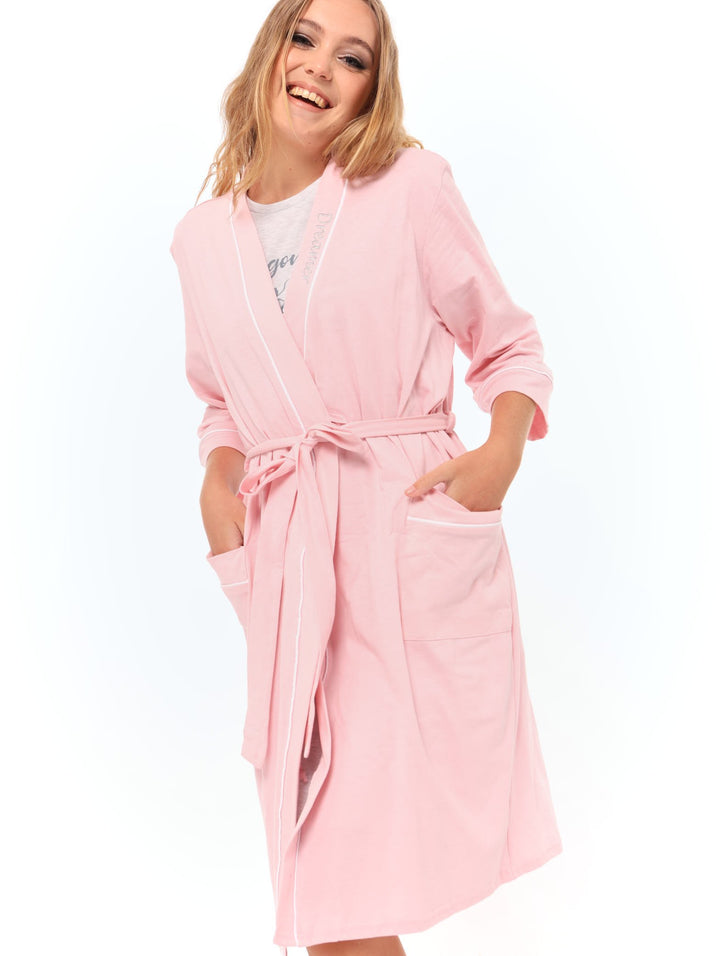 Ladies Dream 3/4 Sleeve Gown - Pink