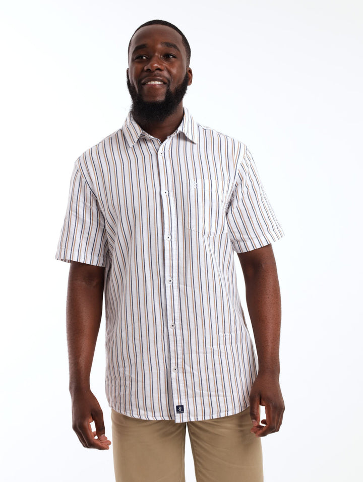 Men's Short Sleeve Shirt - Blue
