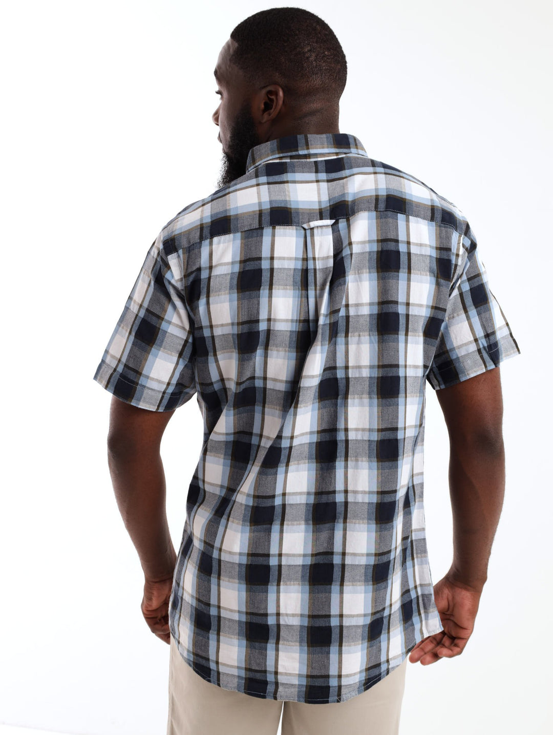 Men's Short Sleeve Shirt - Blue