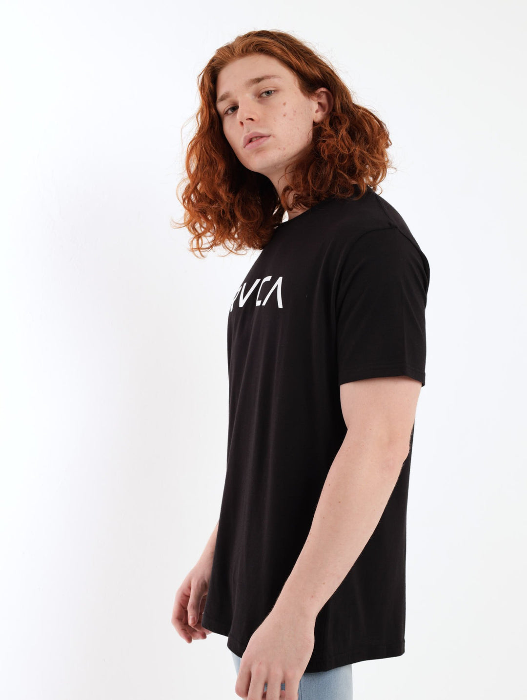 Mens Short Sleeve Big Logo Shirt - Black