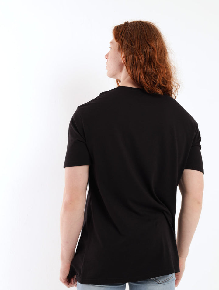 Mens Short Sleeve Big Logo Shirt - Black