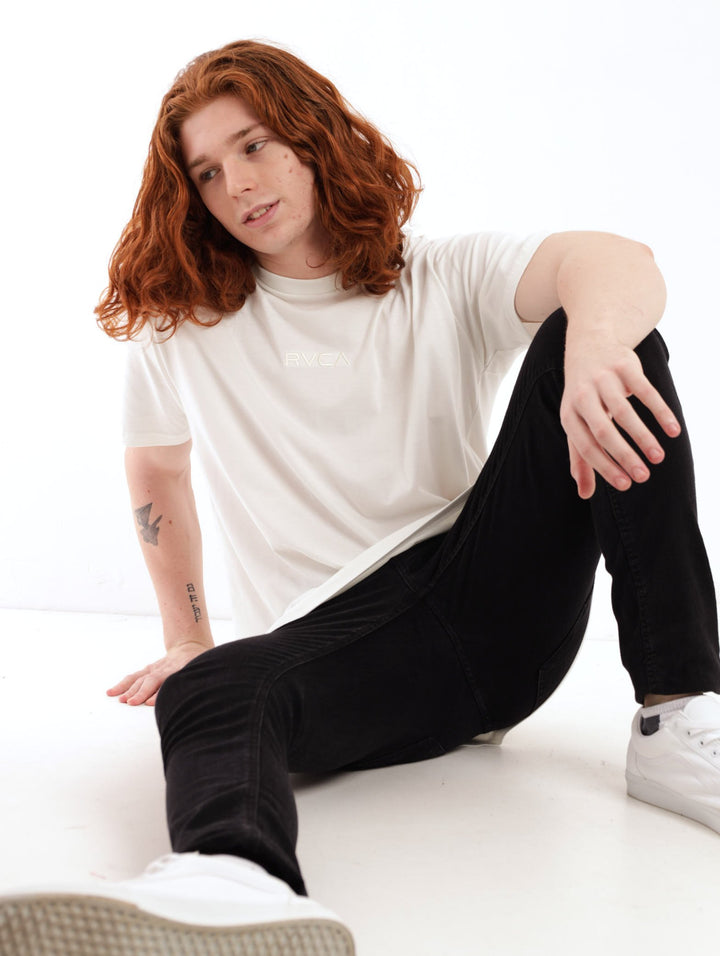 Mens Short Sleeve Small Logo Shirt- White