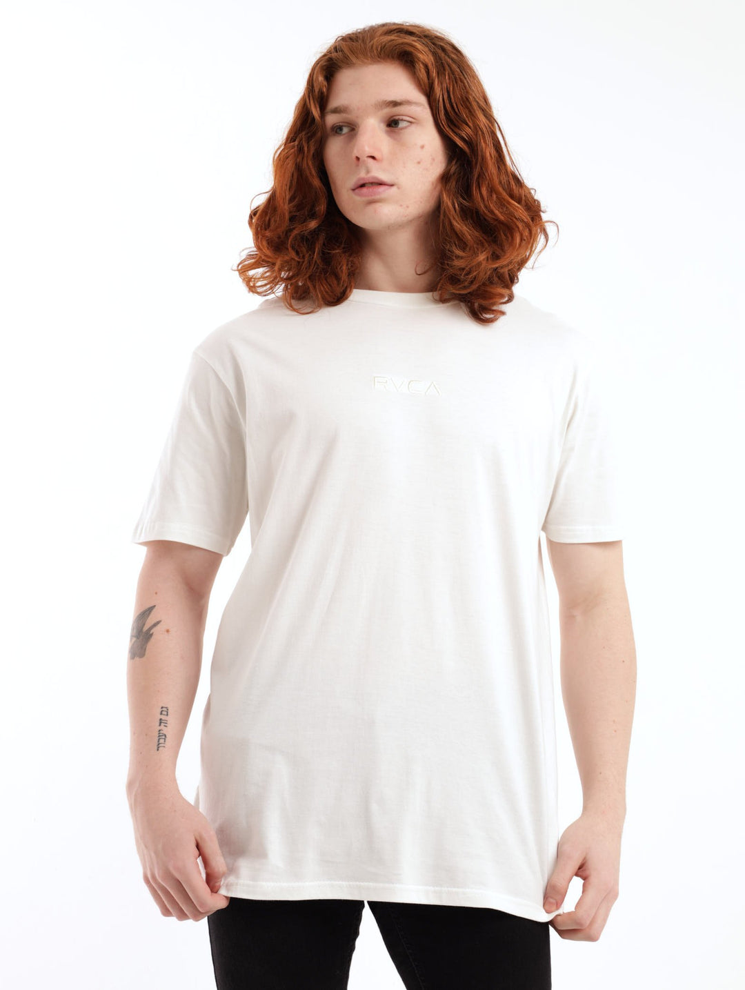Mens Short Sleeve Small Logo Shirt- White