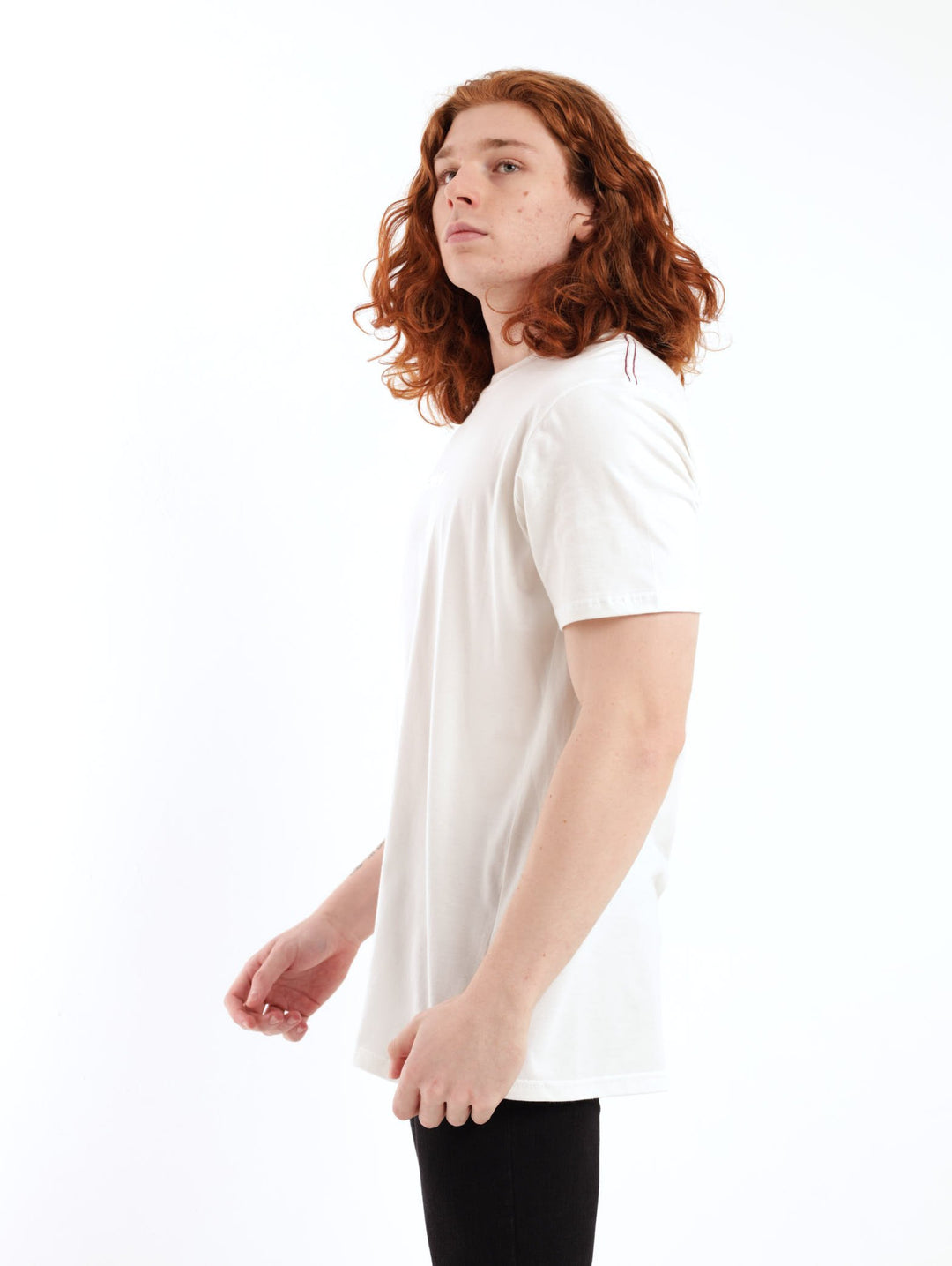 Mens Short Sleeve Small Logo Shirt- White