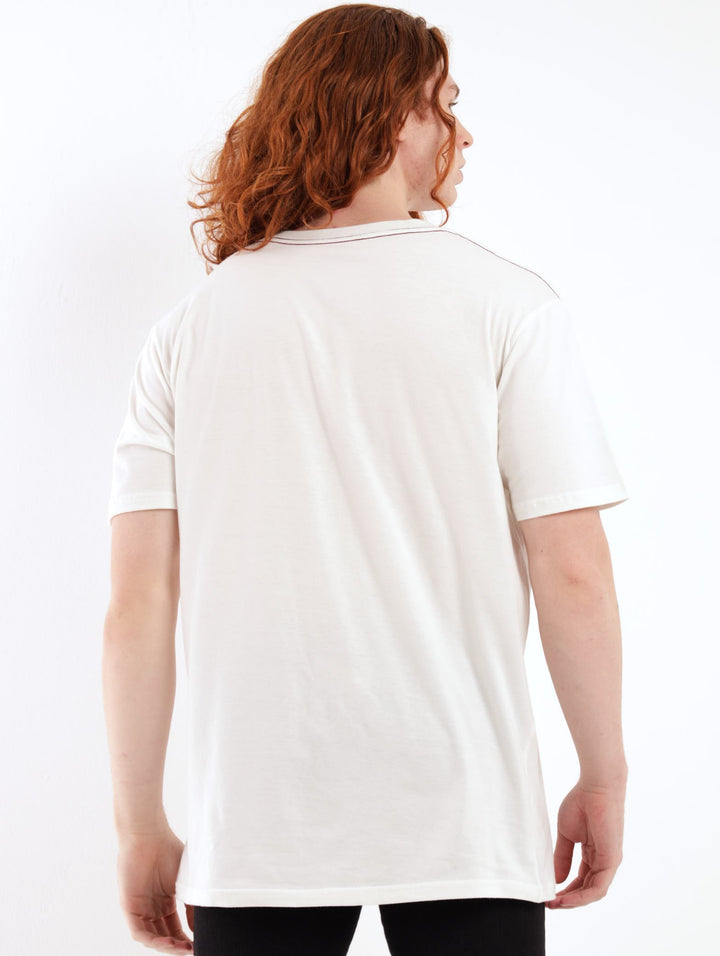Mens Short Sleeve Small Logo Shirt- White