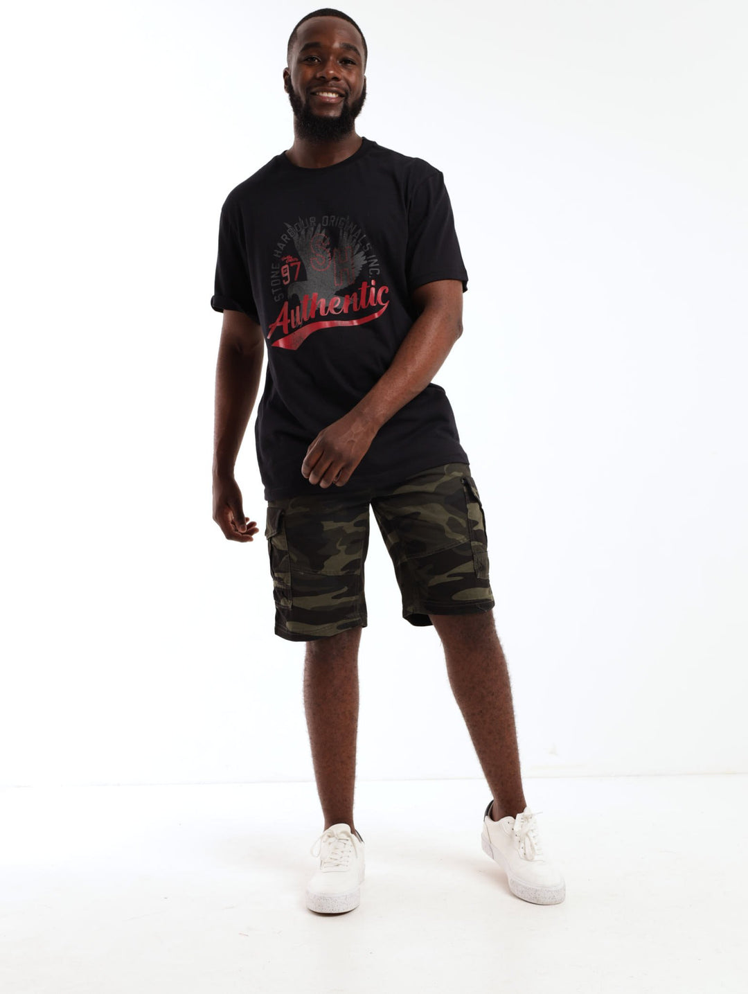 Men's Cargo Camo Short - Khaki