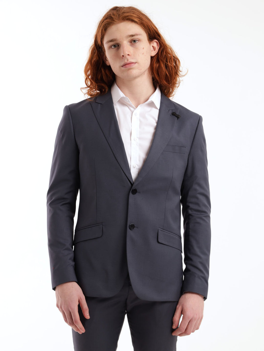 Men's Skinny Suit Jacket - Dark Blue