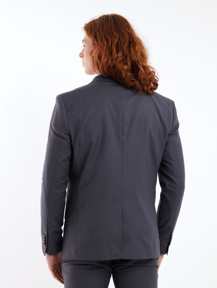 Men's Skinny Suit Jacket - Dark Blue