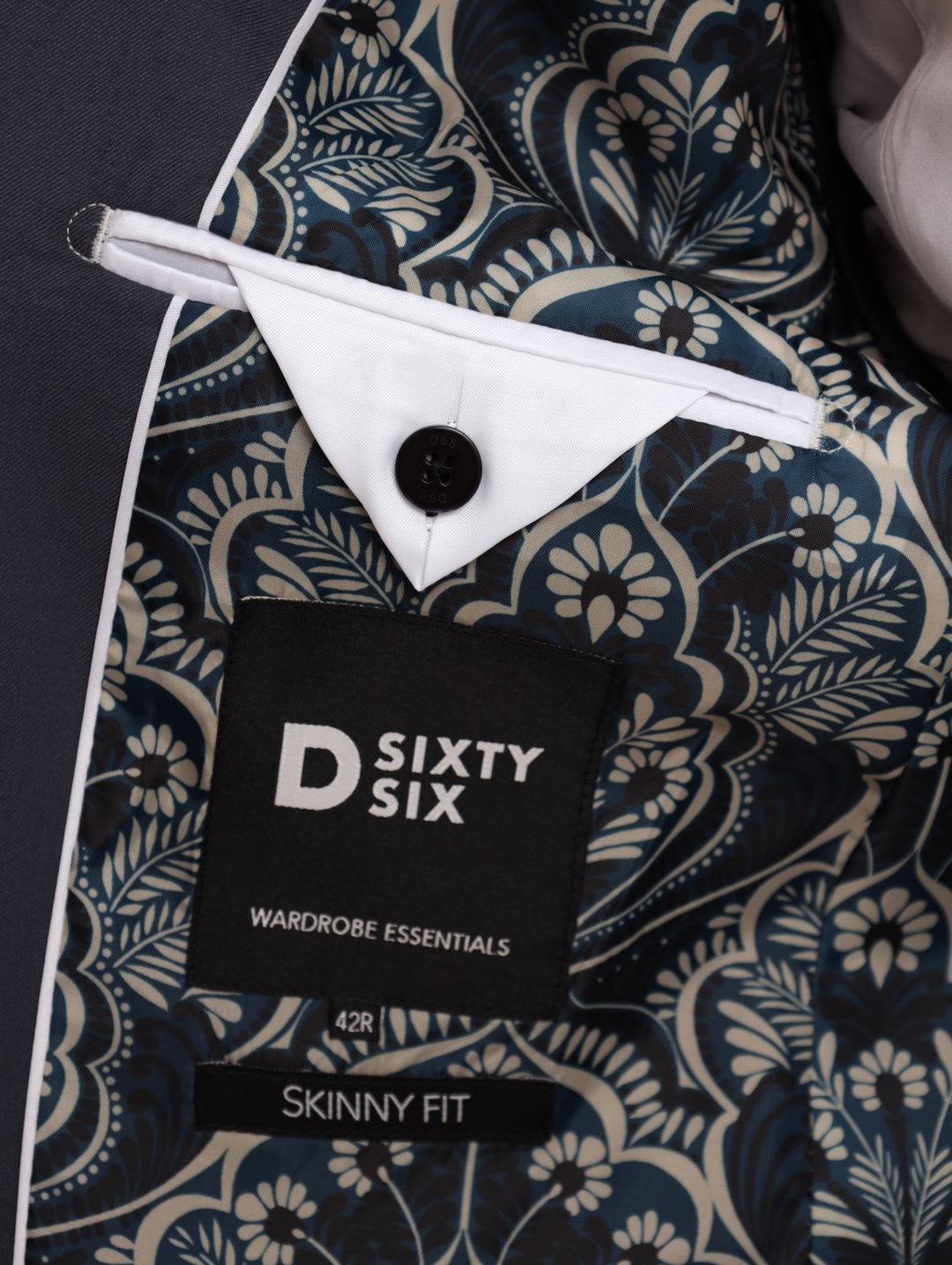 Men's Skinny Suit Jacket - Dark Blue