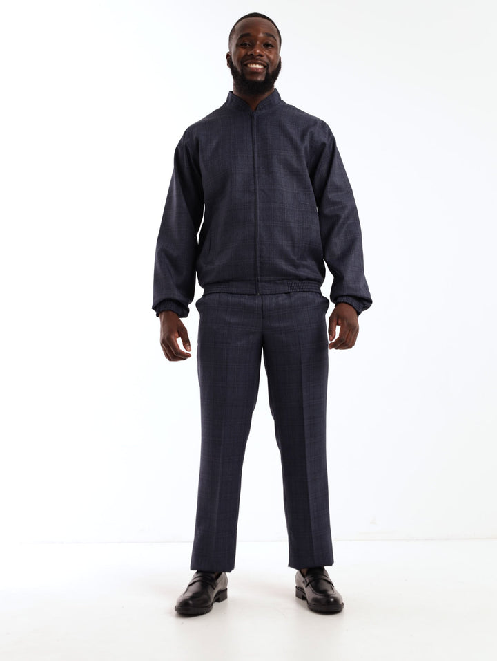 Men's Blouson Jacket - Dark Blue